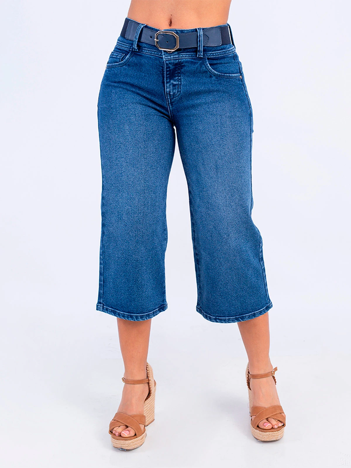 JEANS ALGODÓN CULOTTE MUJER SODA BLUES - 2