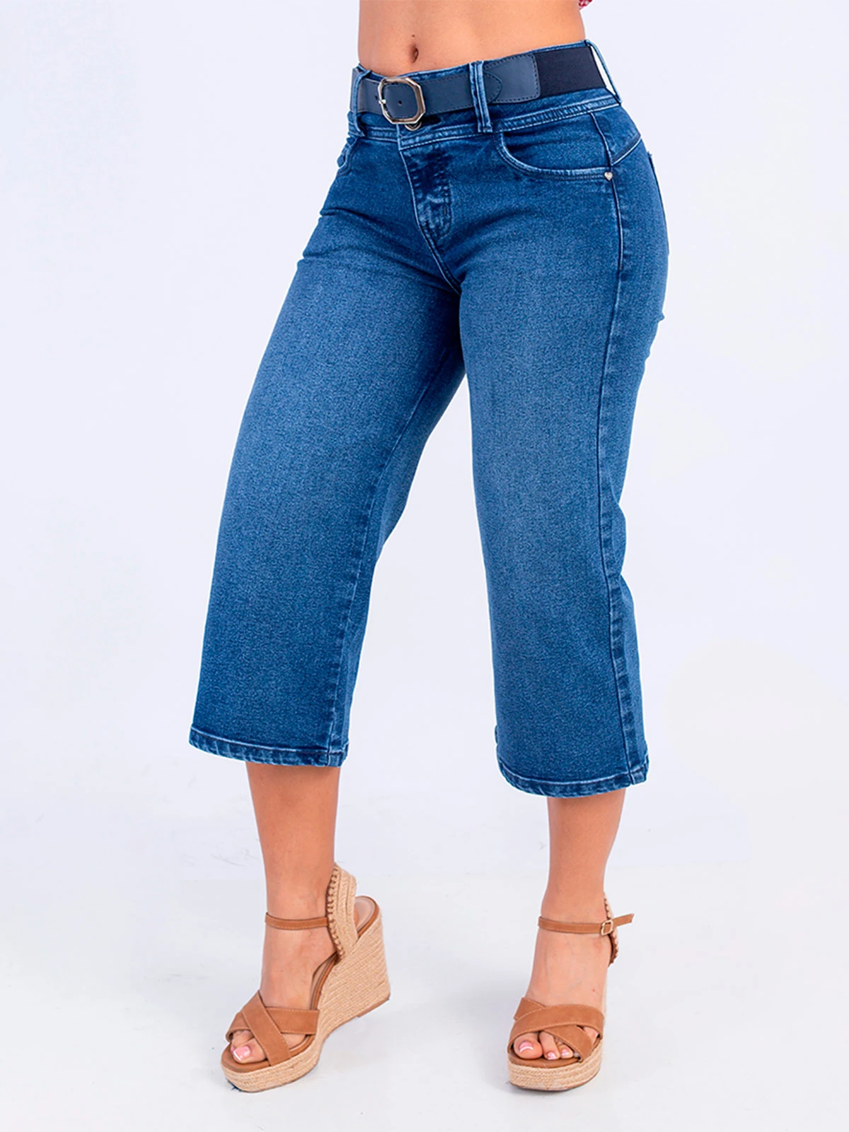 JEANS ALGODÓN CULOTTE MUJER SODA BLUES - 3