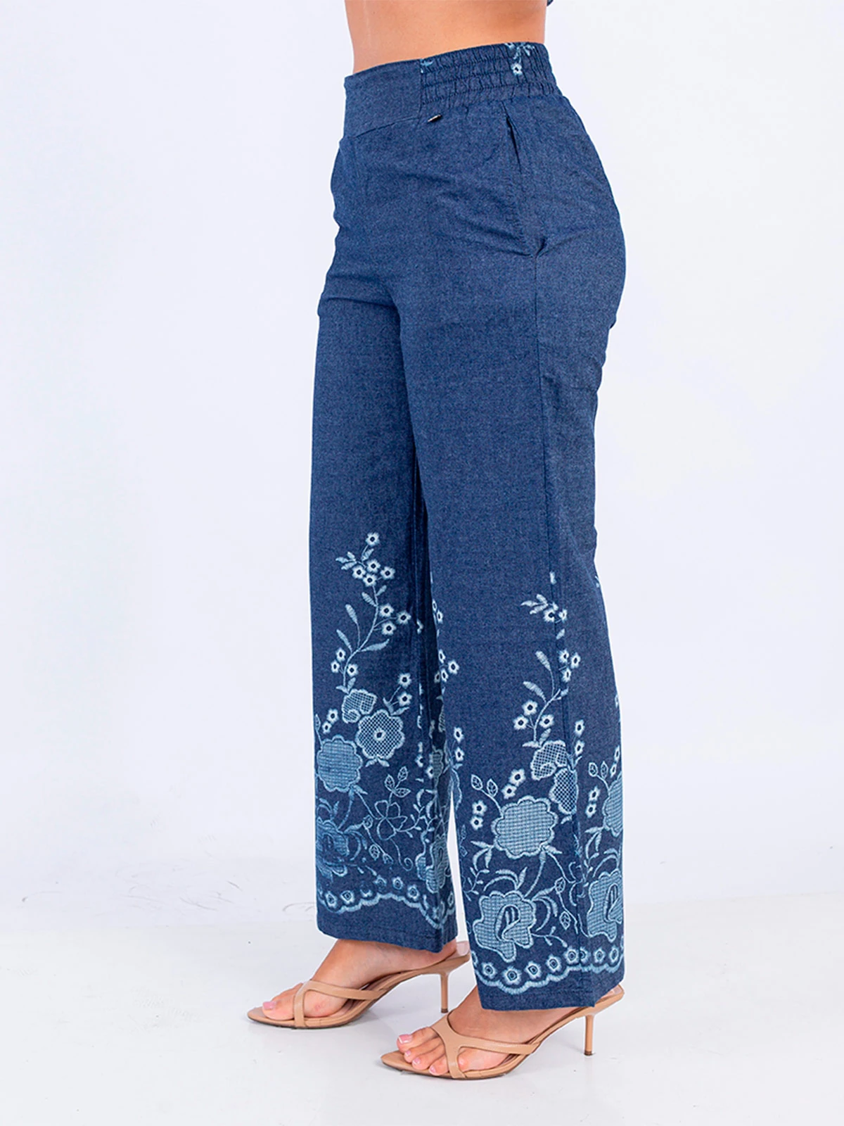 PANTALÓN ALGODÓN PALAZZO MUJER SODA BLUES - 3