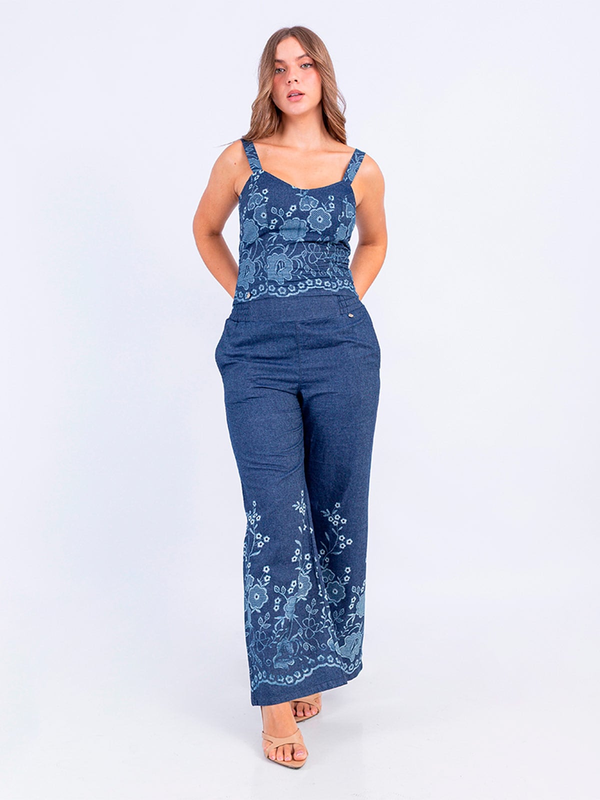 PANTALÓN ALGODÓN PALAZZO MUJER SODA BLUES - 1
