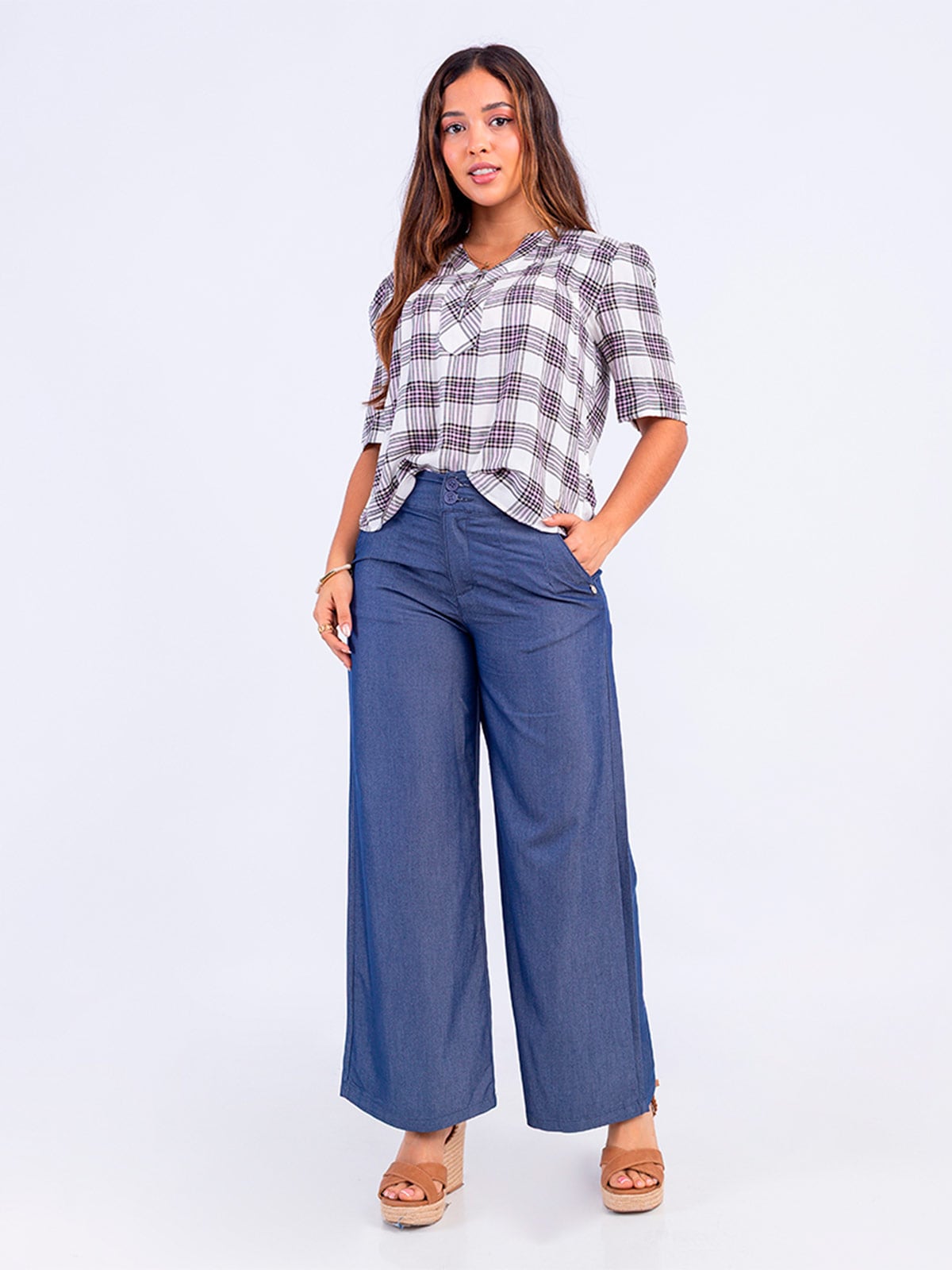 PANTALÓN PALAZZO MUJER SODA BLUES - 1
