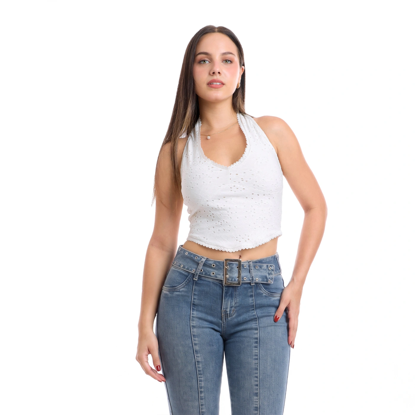 TOP ALGODÓN MUJER METAL JEANS BRODERIE BRISA  - 1