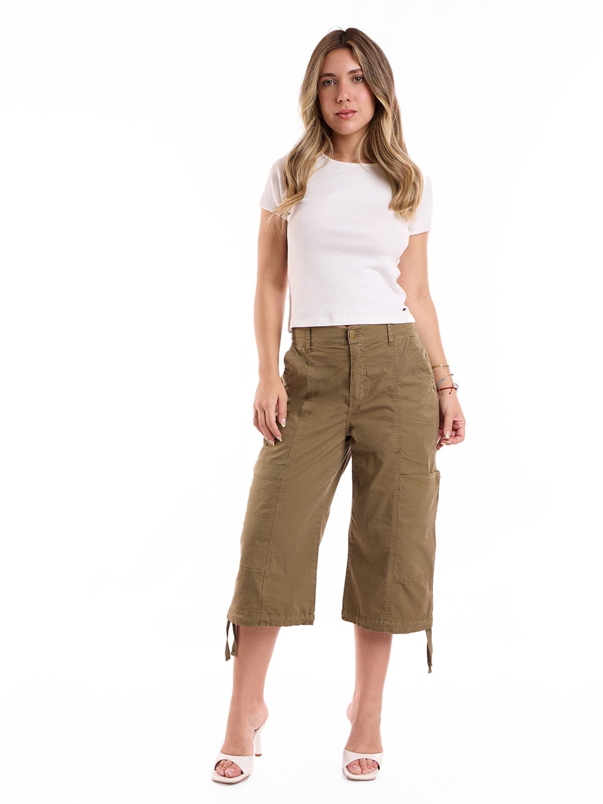 BERMUDA ALGODÓN CARGO MUJER METAL JEANS - 1