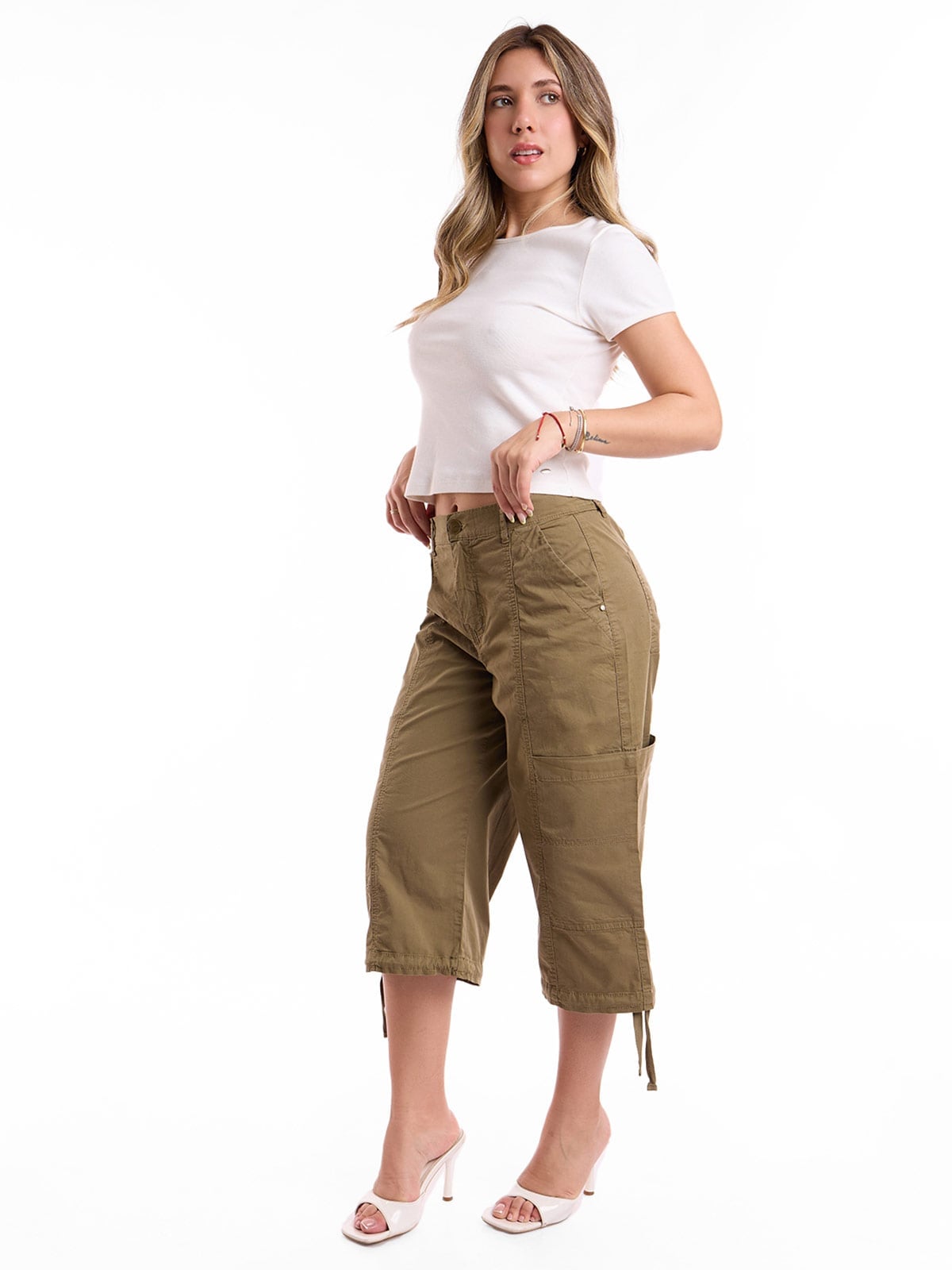BERMUDA ALGODÓN CARGO MUJER METAL JEANS - 3