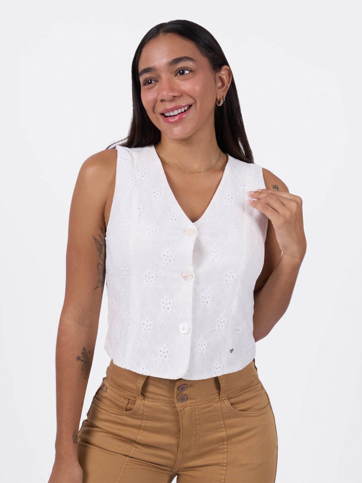 BLUSA ALGODÓN MUJER MACHINE - 1