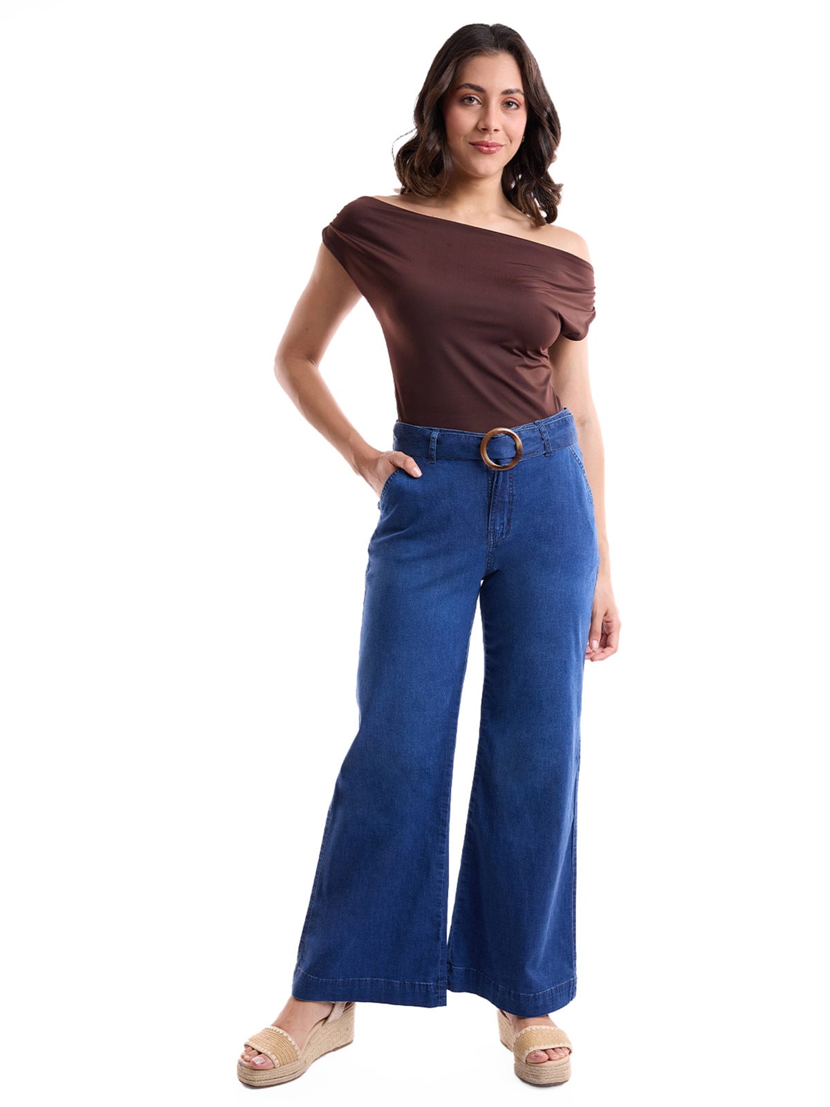 JEANS ALGODÓN WIDELEG MUJER METAL JEANS - 1