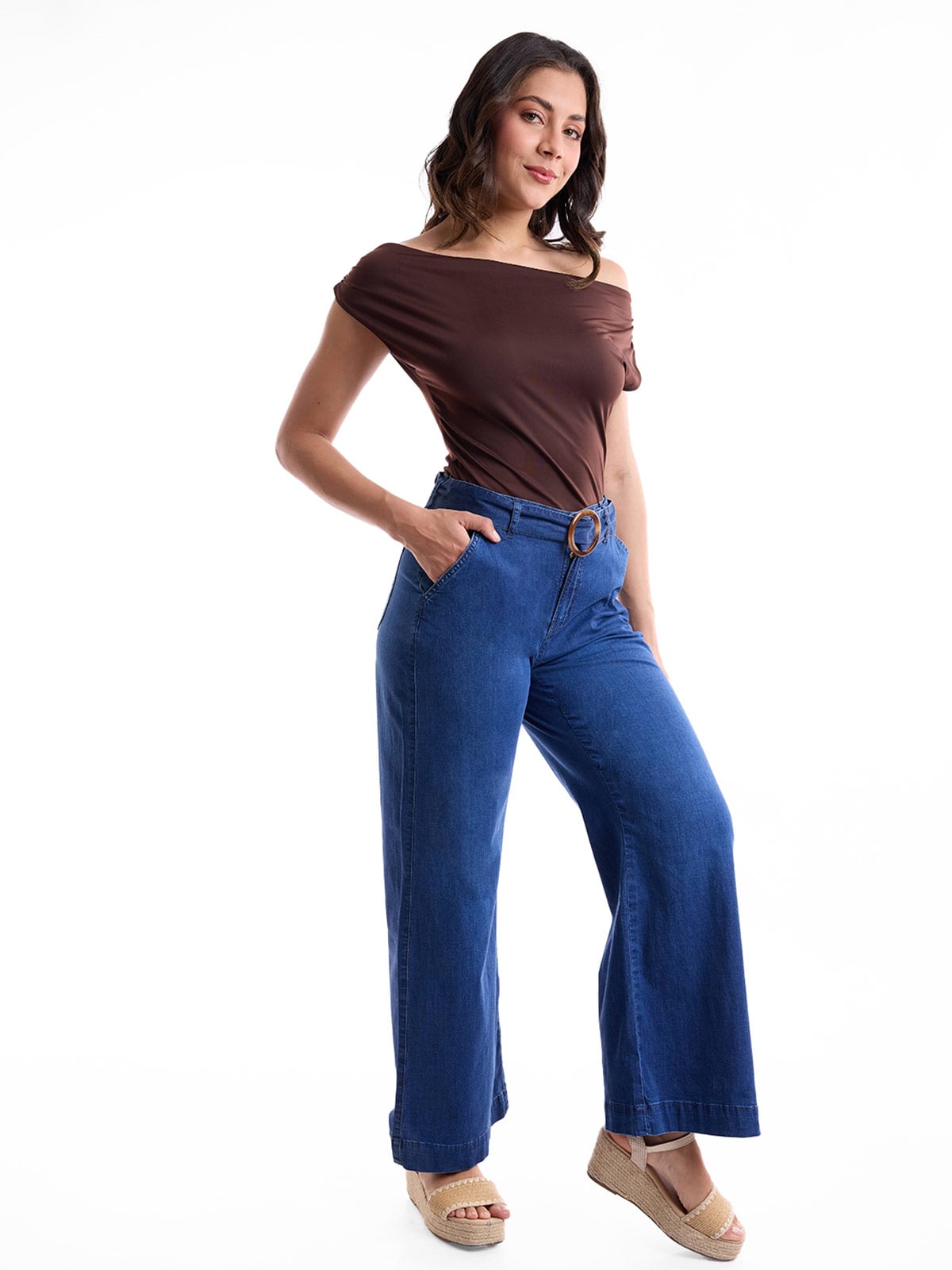 JEANS ALGODÓN WIDELEG MUJER METAL JEANS - 2