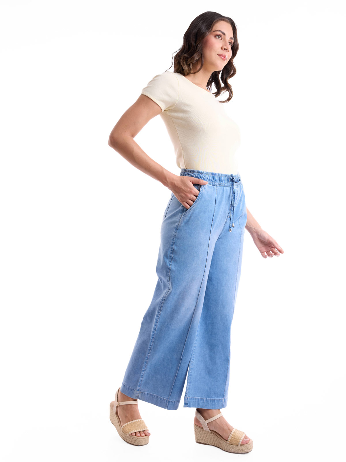 JEANS ALGODÓN WIDELEG MUJER METAL JEANS - 3