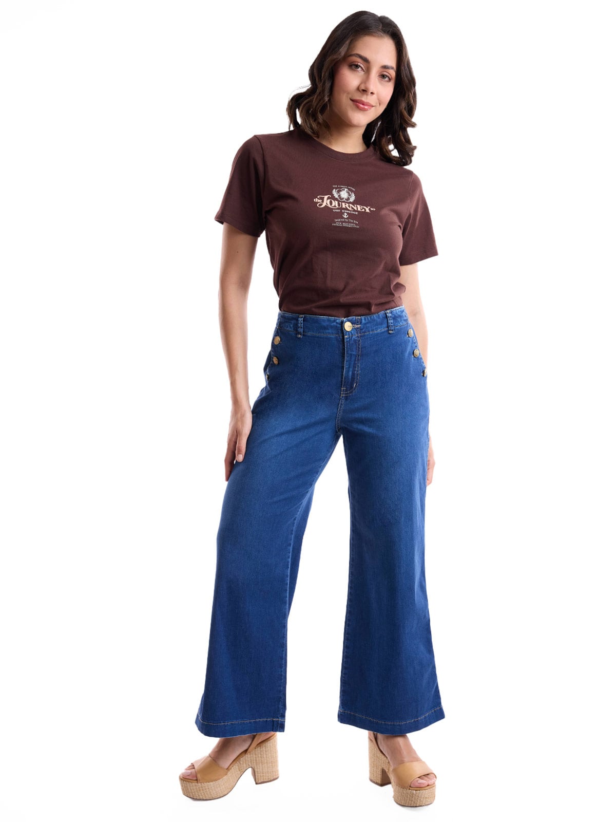 JEANS ALGODÓN WIDELEG MUJER METAL JEANS - 1