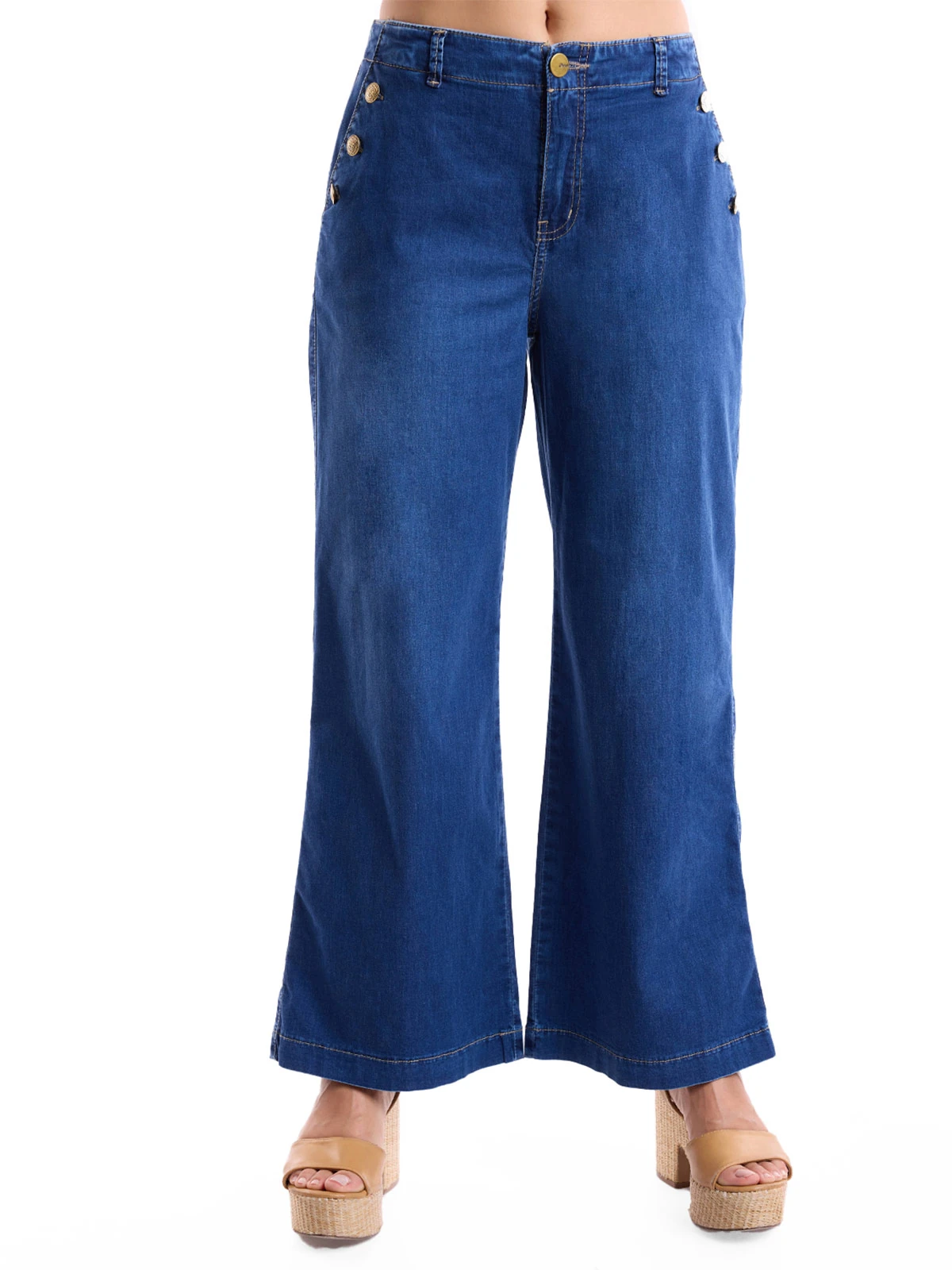 JEANS ALGODÓN WIDELEG MUJER METAL JEANS - 2