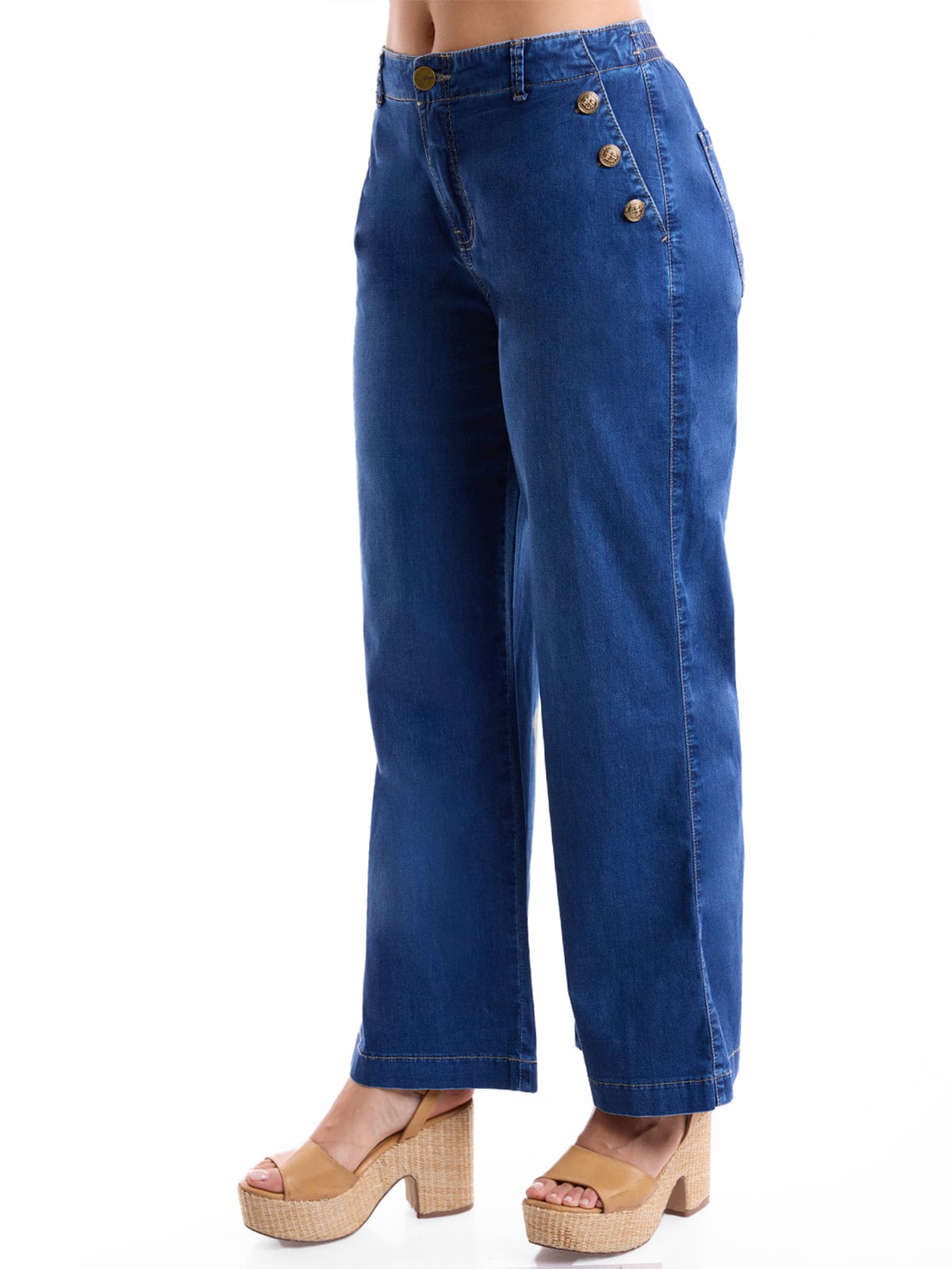JEANS ALGODÓN WIDELEG MUJER METAL JEANS - 3