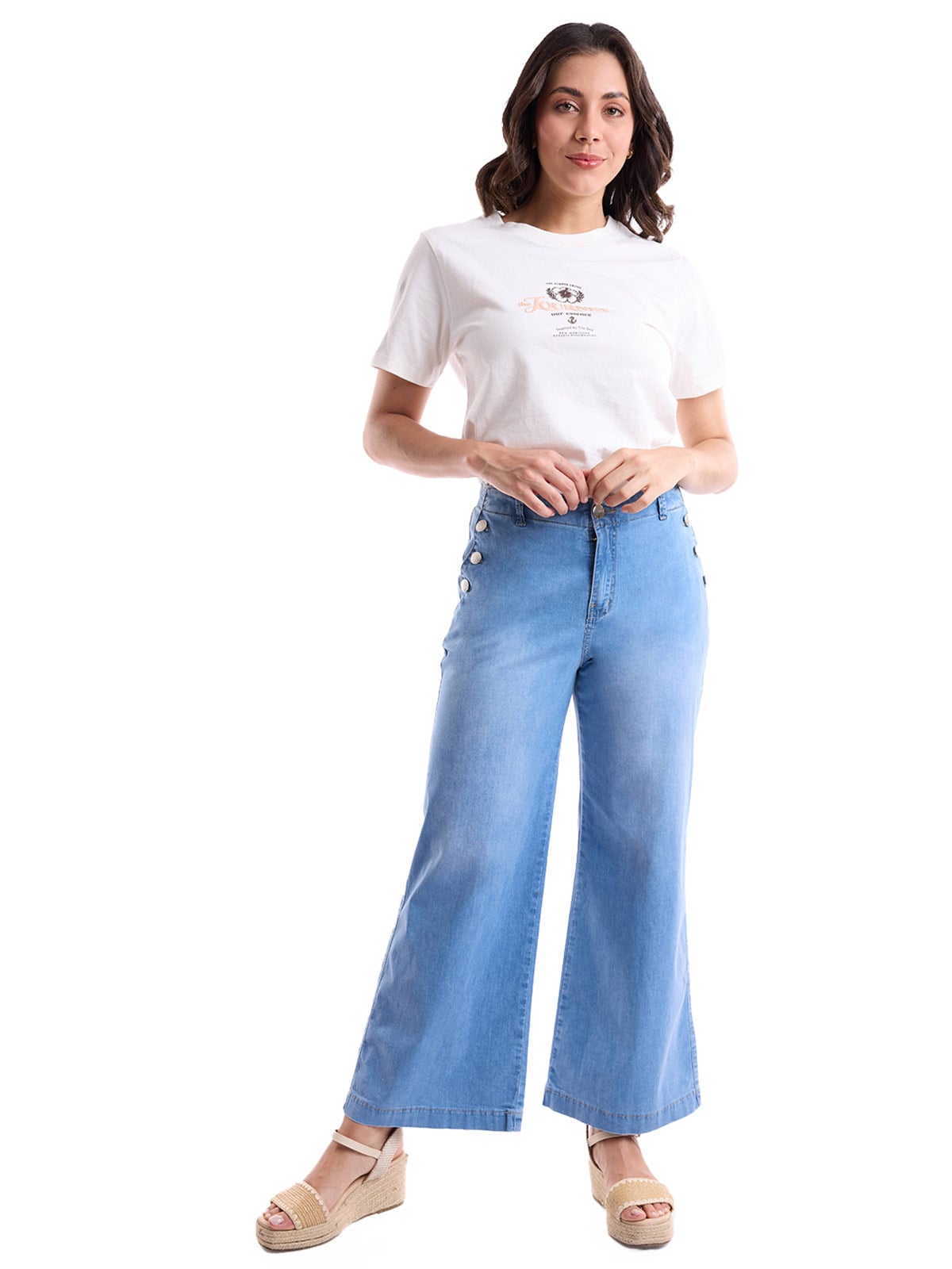 JEANS ALGODÓN WIDELEG MUJER METAL JEANS - 1