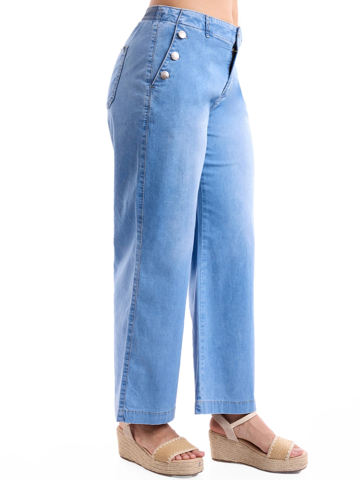JEANS ALGODÓN WIDELEG MUJER METAL JEANS - 3