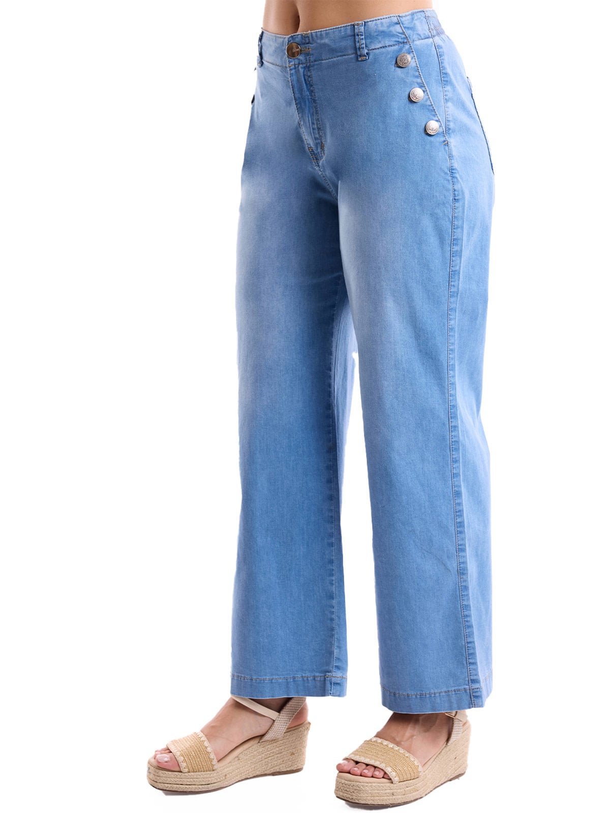 JEANS ALGODÓN WIDELEG MUJER METAL JEANS - 4