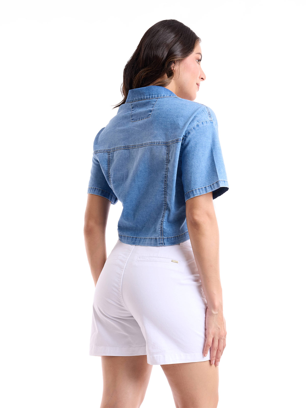 BLUSA ALGODÓN MUJER METAL JEANS DENIM - 4