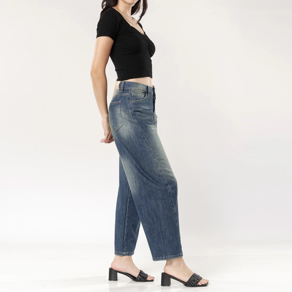 JEANS ALGODÓN BAGGY BALLOON MUJER KAYRA POBLET PERFECT FIT - 2