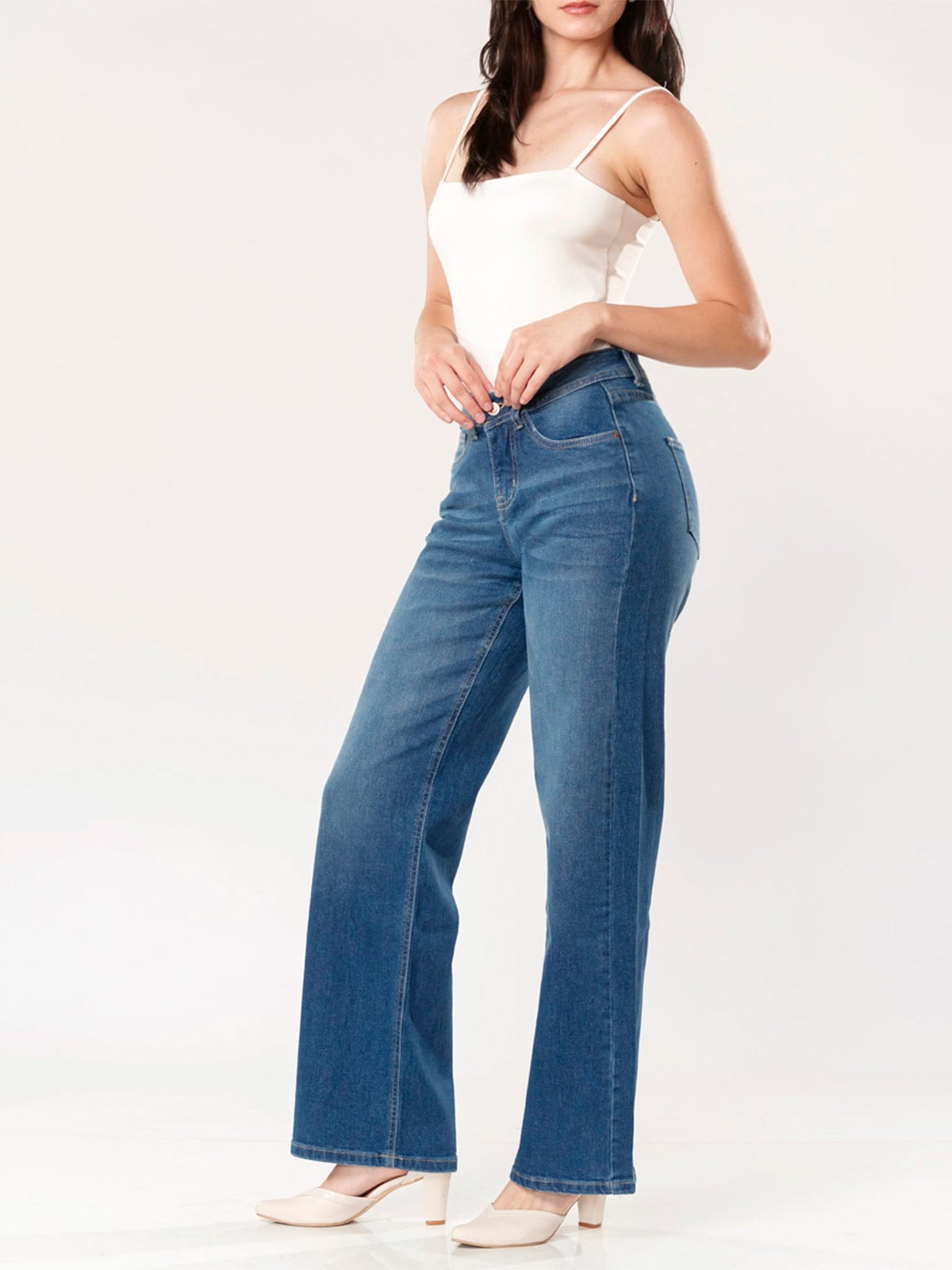 JEANS ALGODÓN STRAIGHT MUJER KAYRA POBLET PERFECT FIT - 2