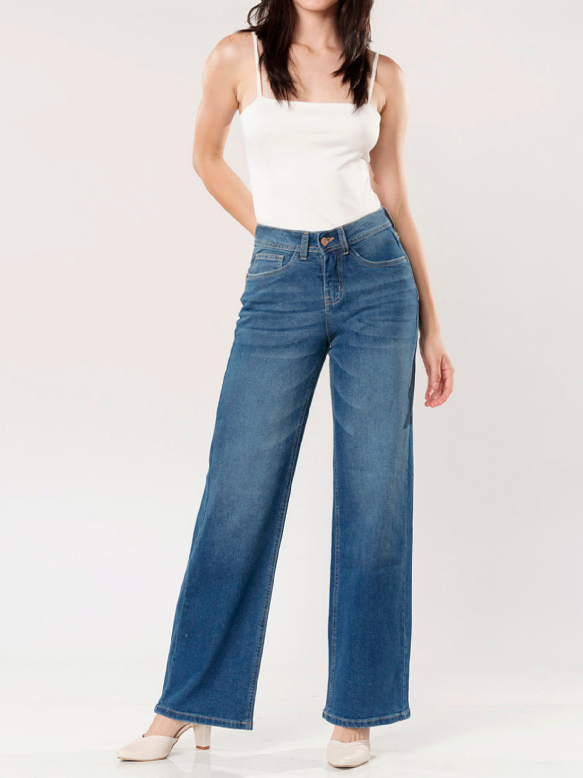 JEANS ALGODÓN STRAIGHT MUJER KAYRA POBLET PERFECT FIT - 1