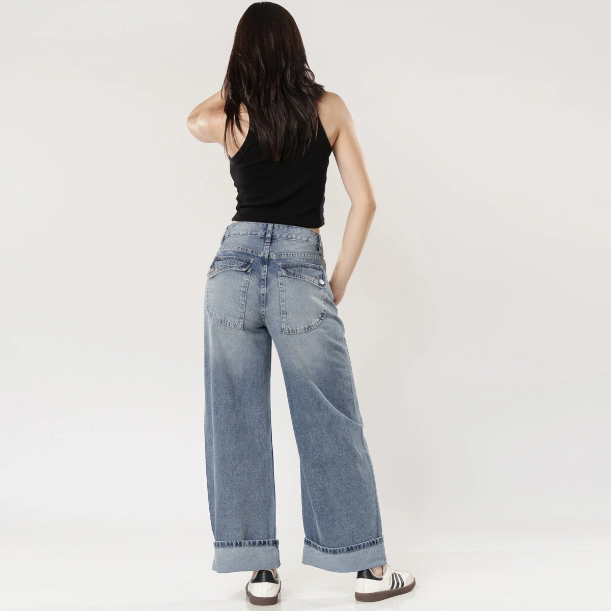 JEANS ALGODÓN WIDE LEG BALLOON MUJER KAYRA POBLET PERFECT FIT - 3