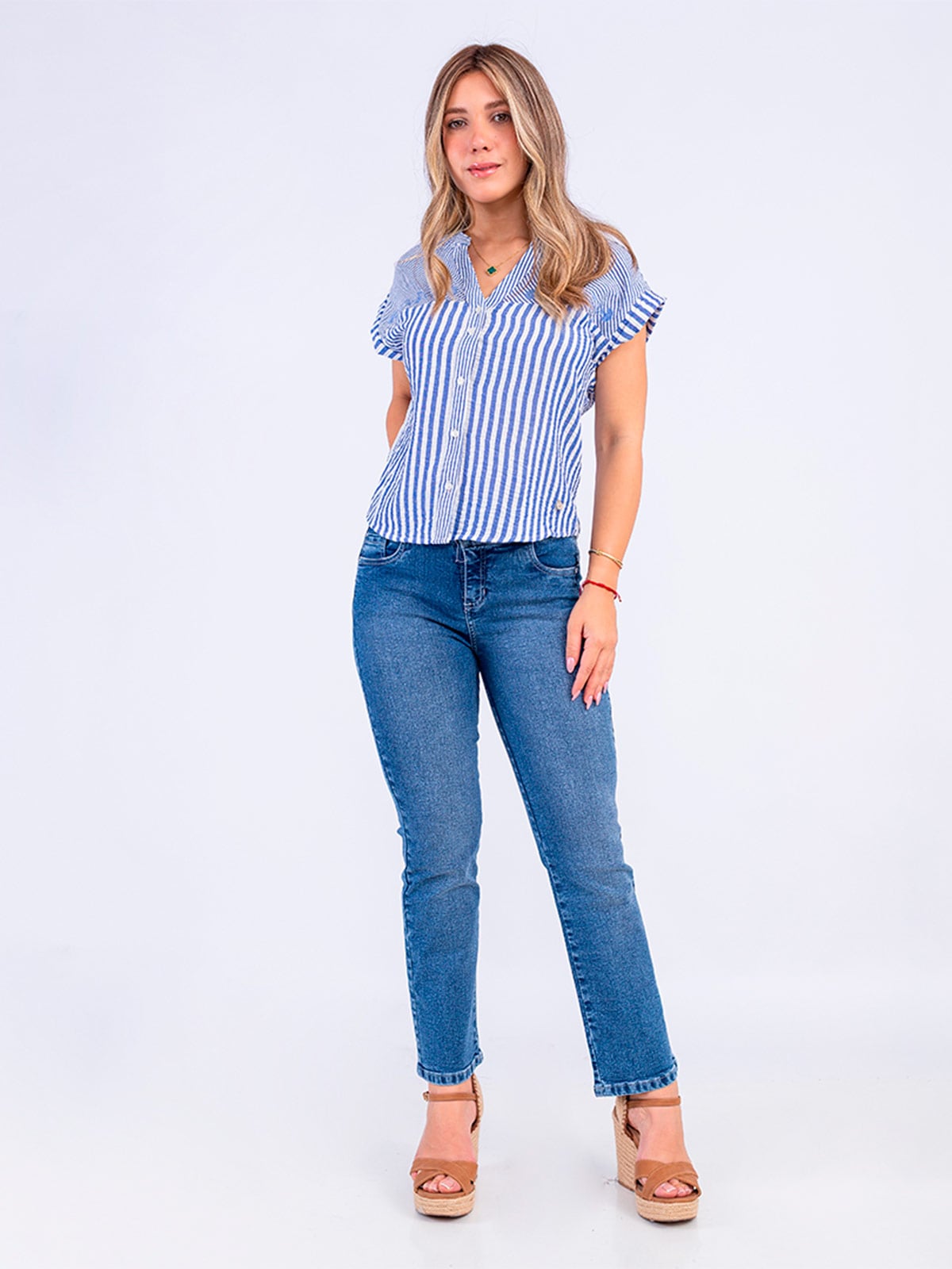 JEANS ALGODÓN RECTO MUJER SODA BLUES - 1