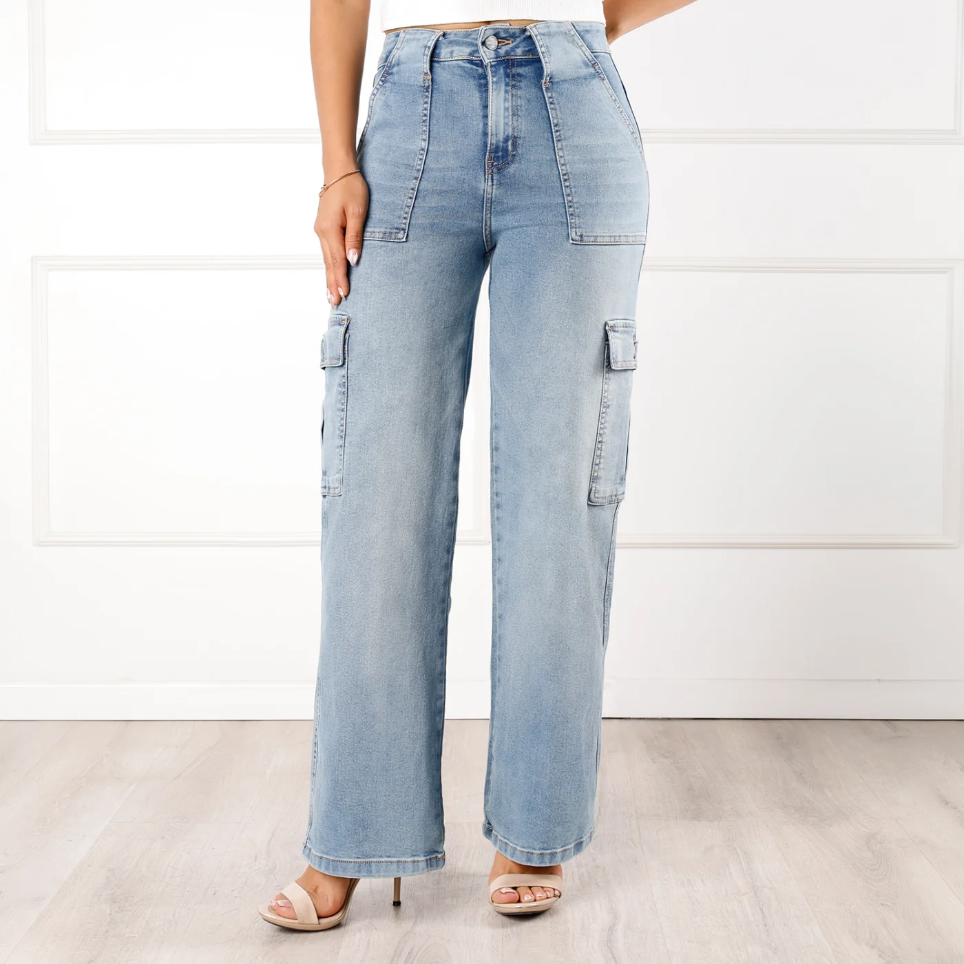 JEANS ALGODÓN WIDE LEG MUJER KANSAS MOXIE - 1