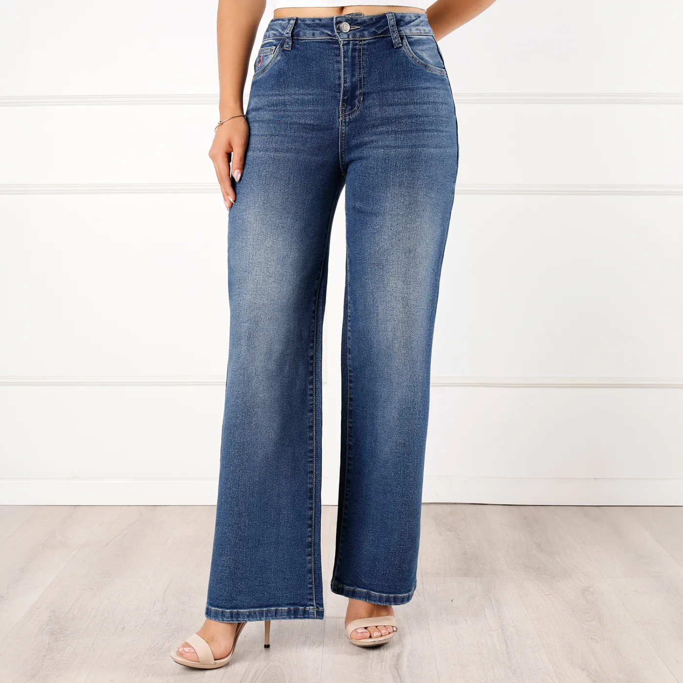 JEANS ALGODÓN WIDE LEG MUJER KANSAS BLAIR - 1