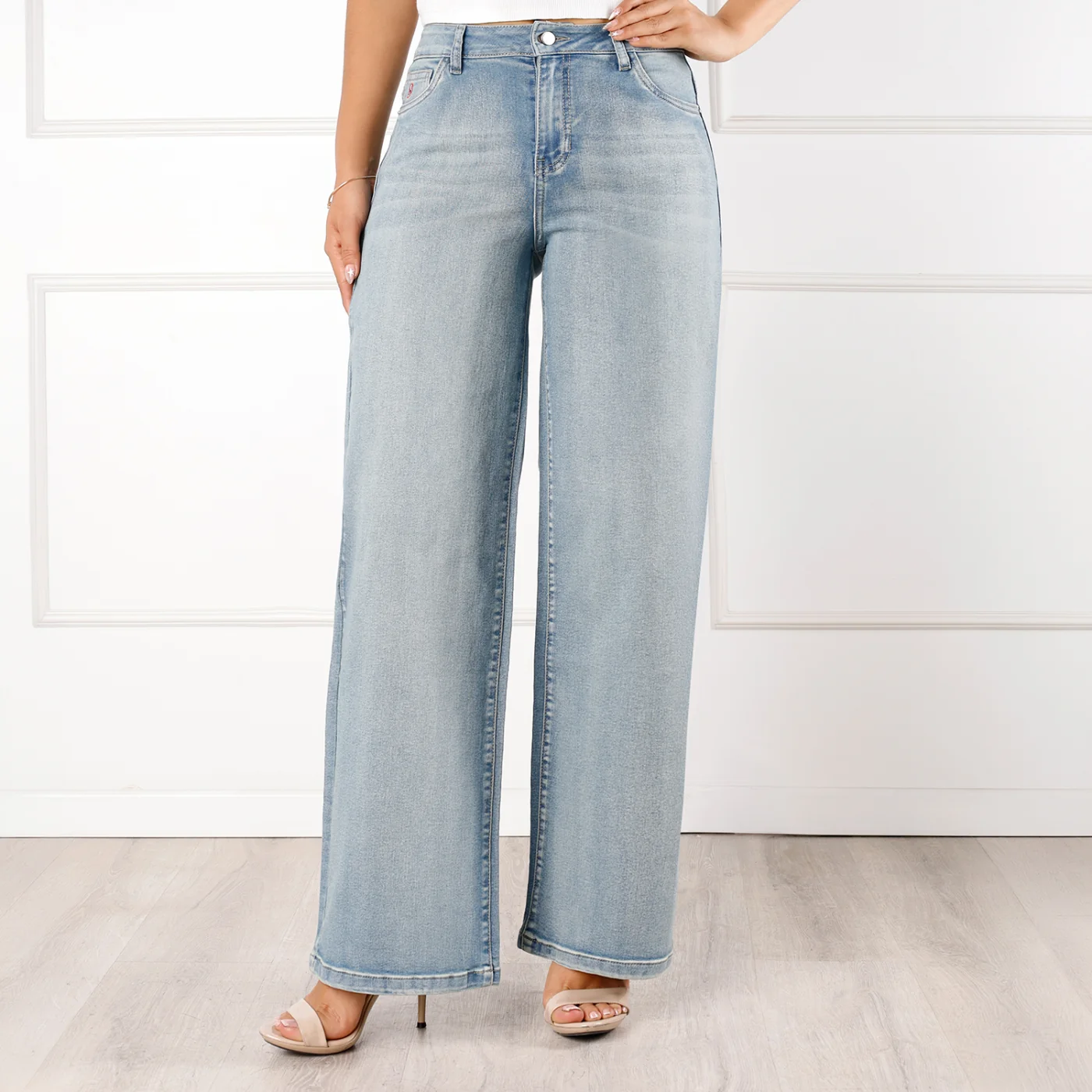 JEANS ALGODÓN WIDE LEG MUJER KANSAS BLAIR - 1