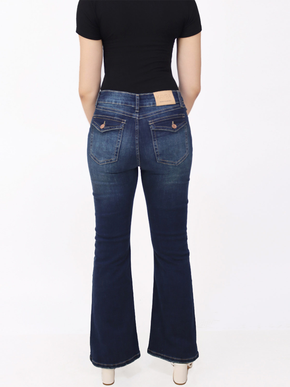 JEANS ALGODÓN FLARE MUJER KAYRA POBLET PERFECT FIT - 3