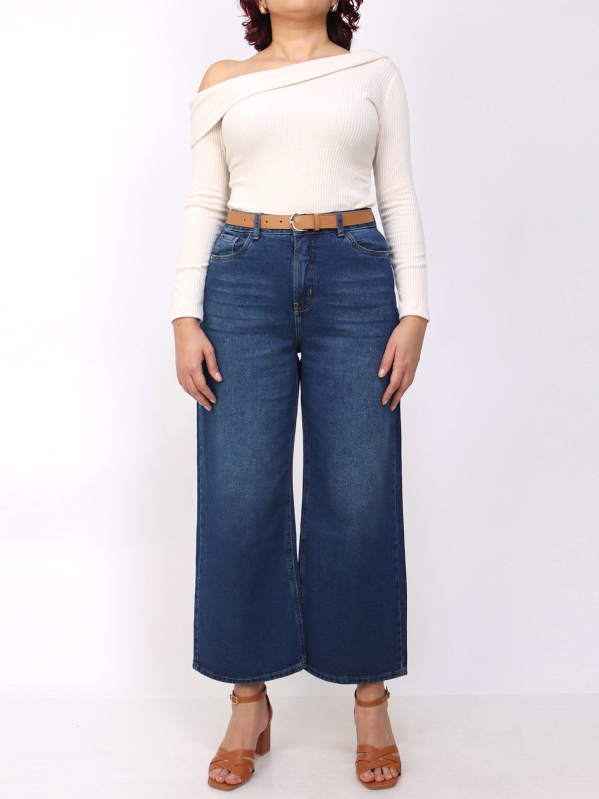 JEANS ALGODÓN WIDELEG CROPPED MUJER KAYRA POBLET PERFECT FIT - 1