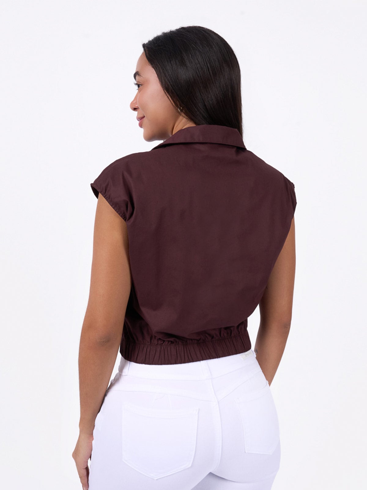 BLUSA MANGA CORTA ALGODÓN MUJER MACHINE - 3
