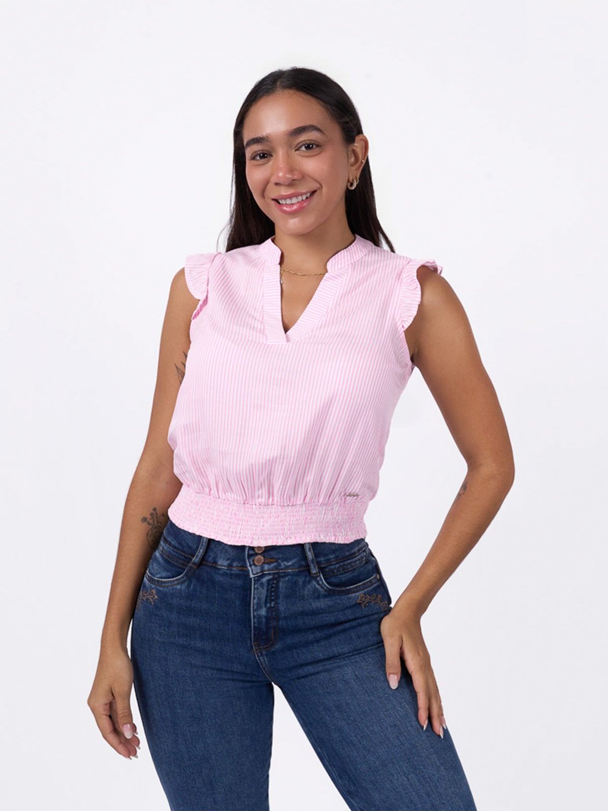 BLUSA MANGA CORTA MUJER MACHINE - 1