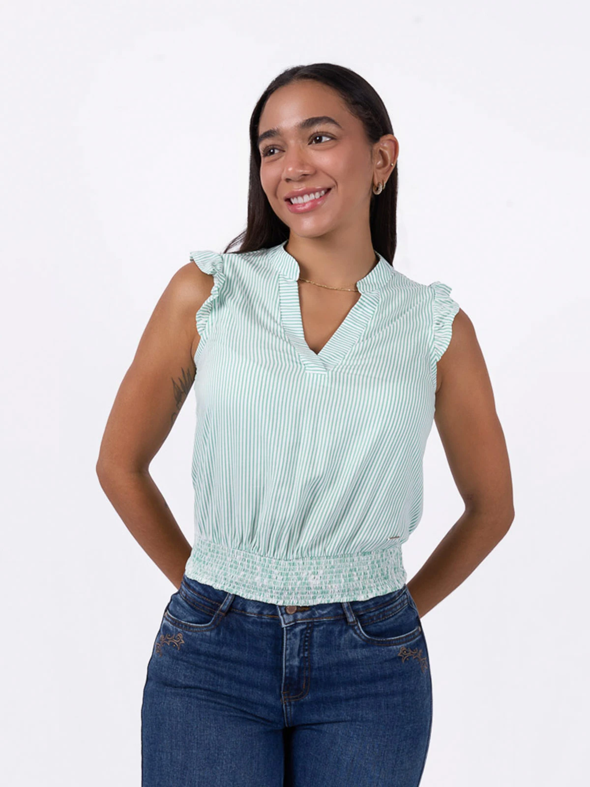 BLUSA MANGA CORTA MUJER MACHINE - 1