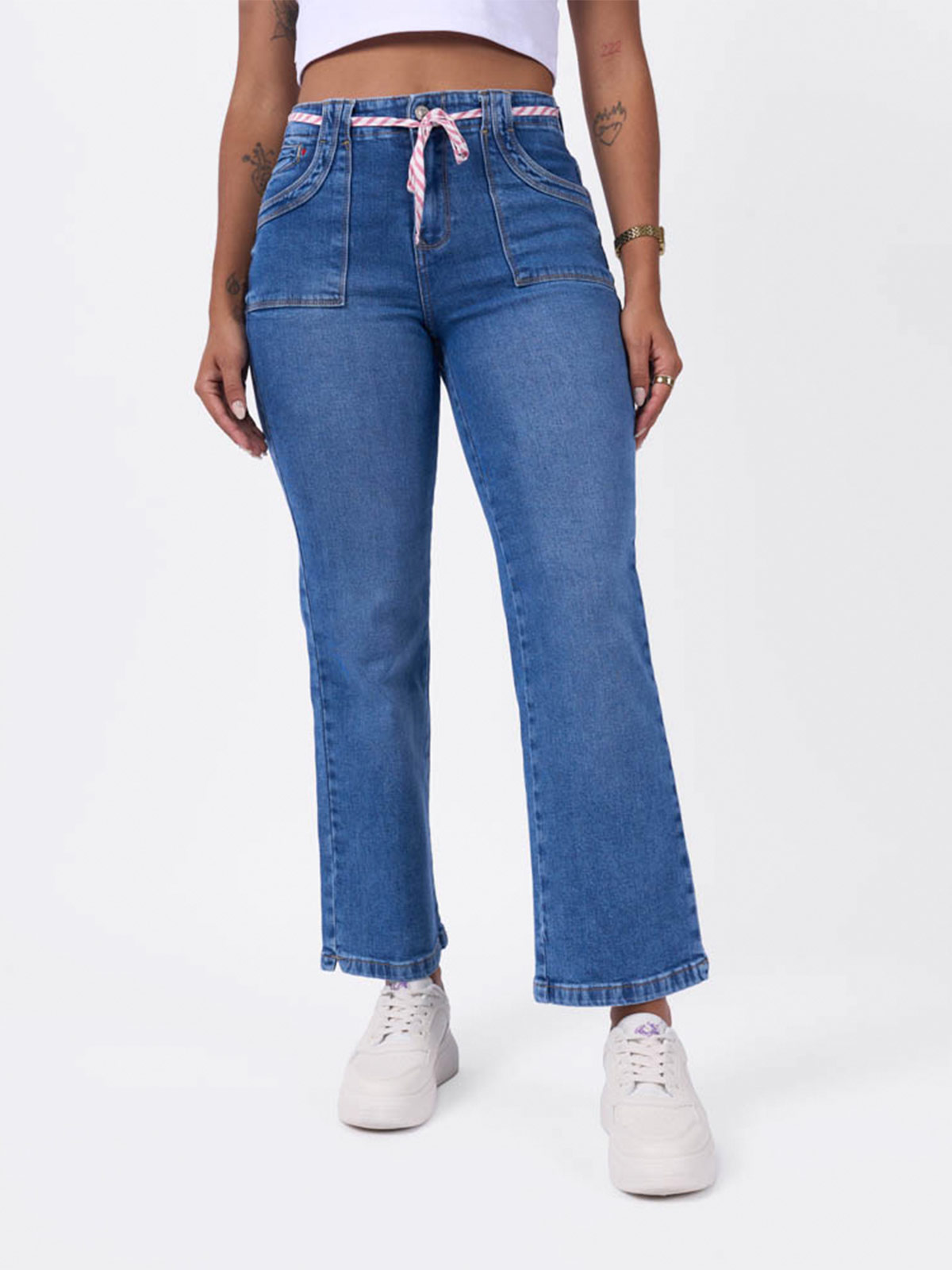 JEANS ALGODÓN RECTO MUJER MACHINE - 2