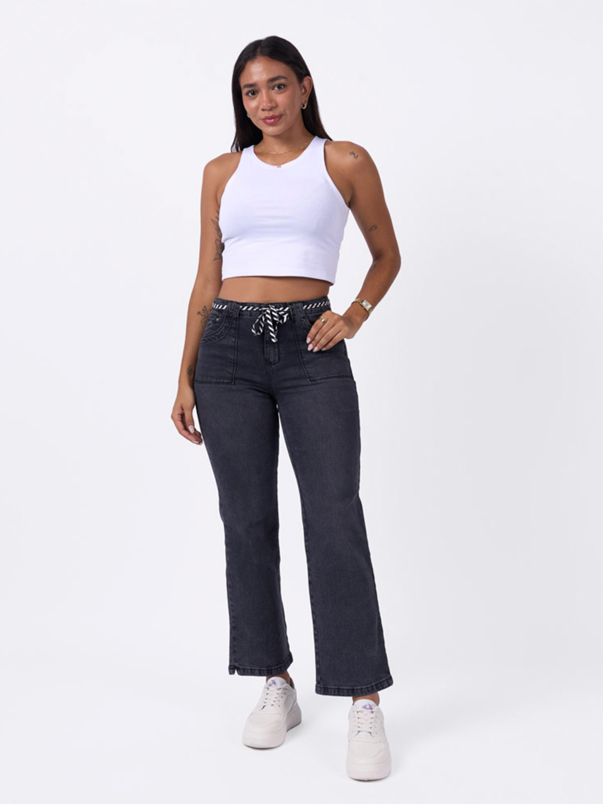 JEANS ALGODÓN RECTO MUJER MACHINE - 1