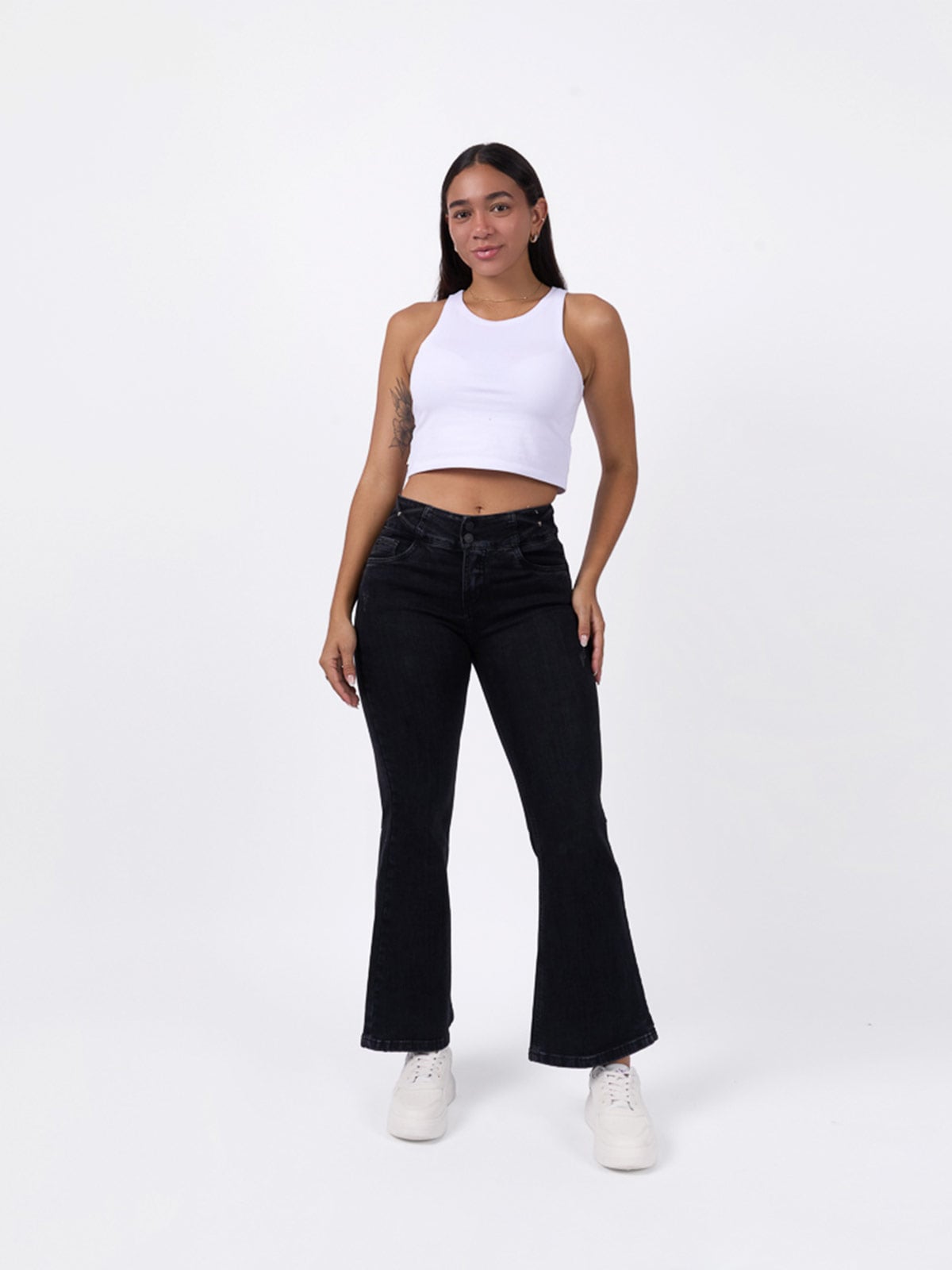 JEANS ALGODÓN FLARE MUJER MACHINE - 1