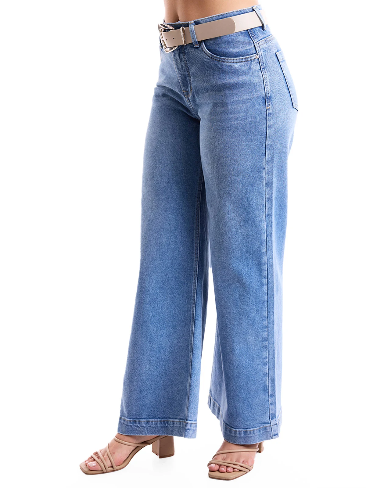 JEANS ALGODÓN WIDE LEG MUJER METAL JEANS - 3