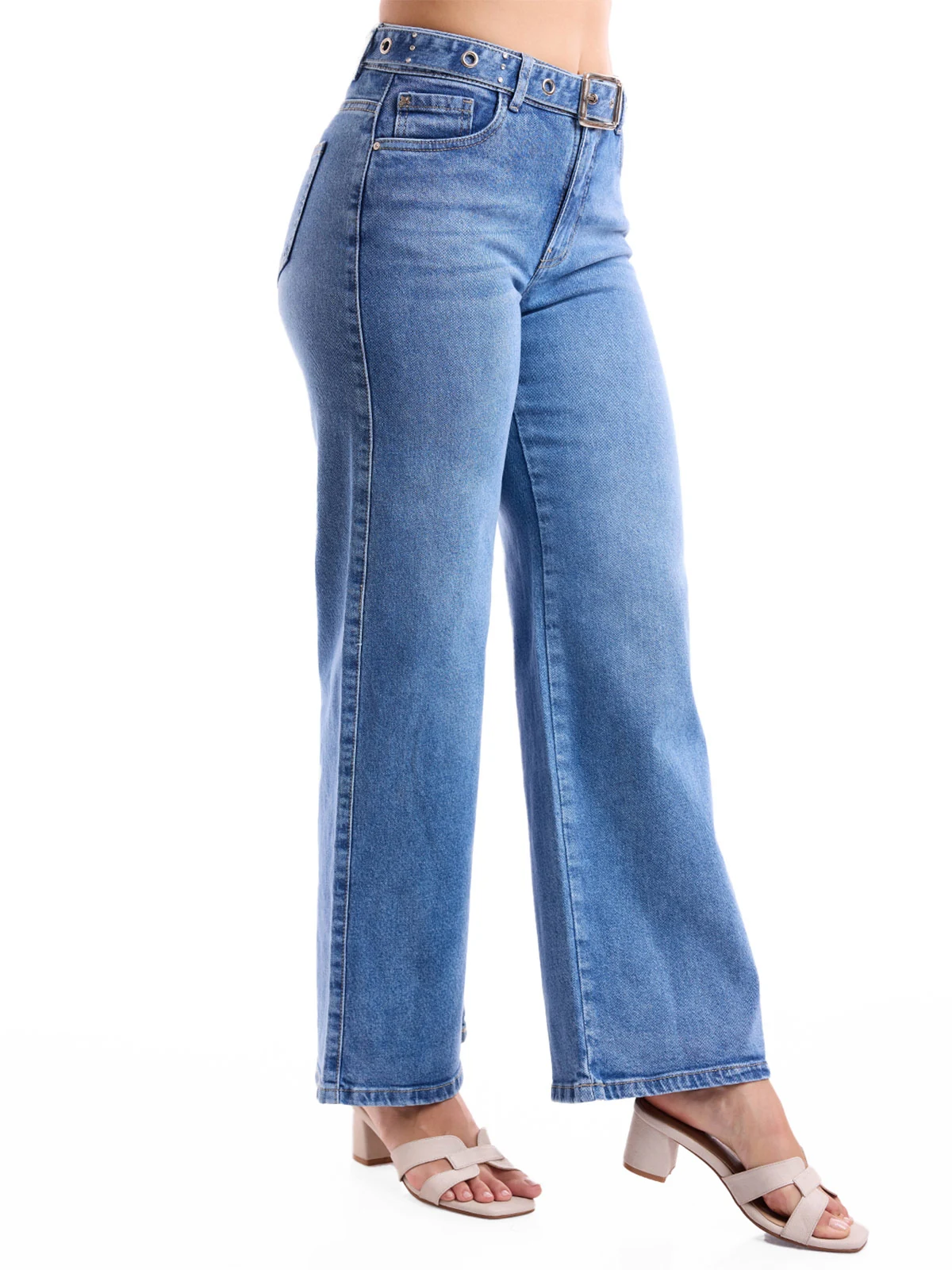 JEANS ALGODÓN WIDE LEG MUJER METAL JEANS - 4