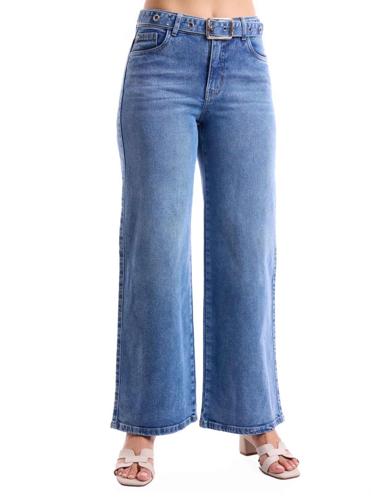 JEANS ALGODÓN WIDE LEG MUJER METAL JEANS - 2