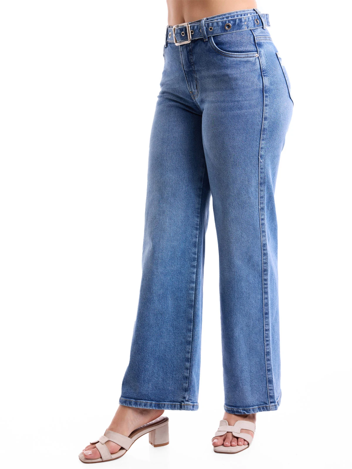 JEANS ALGODÓN WIDE LEG MUJER METAL JEANS - 3