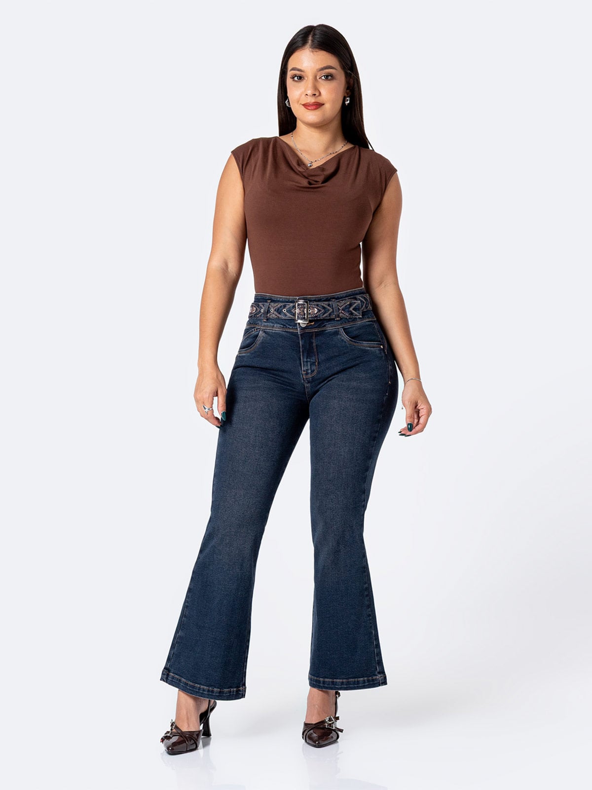 JEANS FLARE MUJER PIONIER - 1