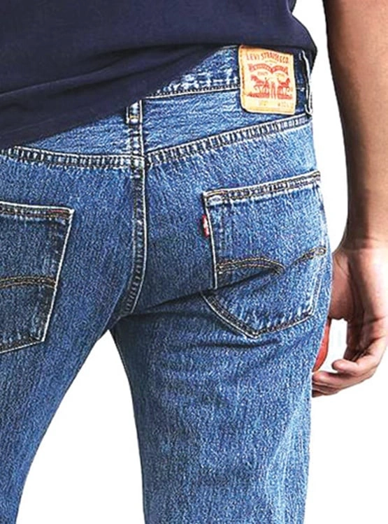 JEAN LARGO ALGODÓN RECTO HOMBRE LEVI'S AZUL 501 ORIGINAL - 4
