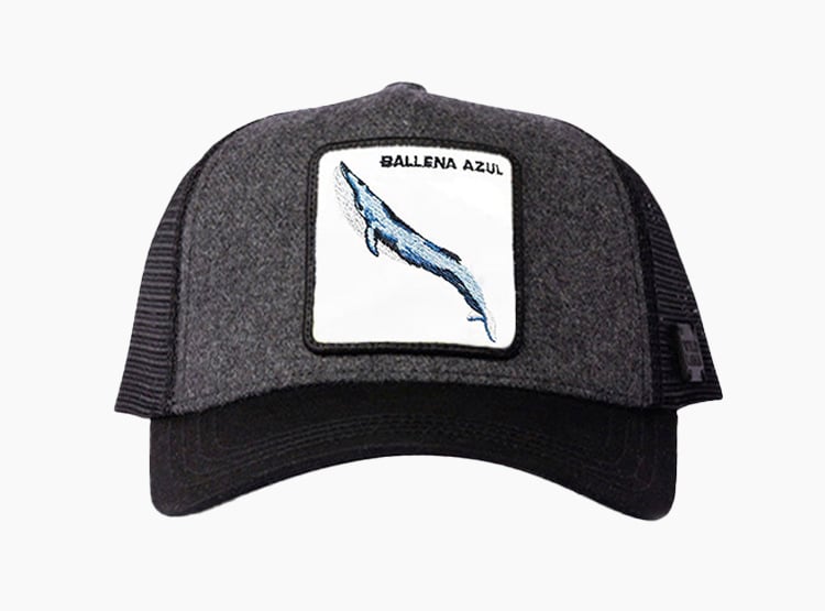 GORRO ALGODÓN ORGÁNICO WILD LAMA WOOL BALLENA JOCKEY GRIS - 1