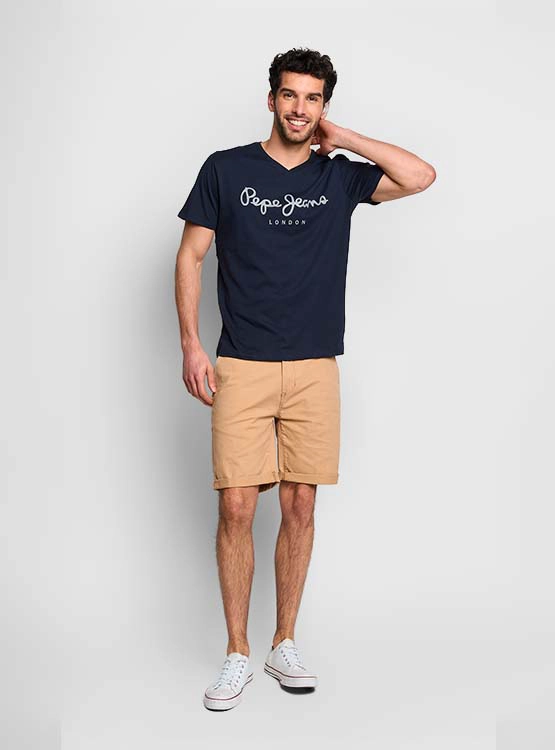 POLO MANGA CORTA ALGODÓN HOMBRE PEPE JEANS AZUL MARINO EGGO V - 4