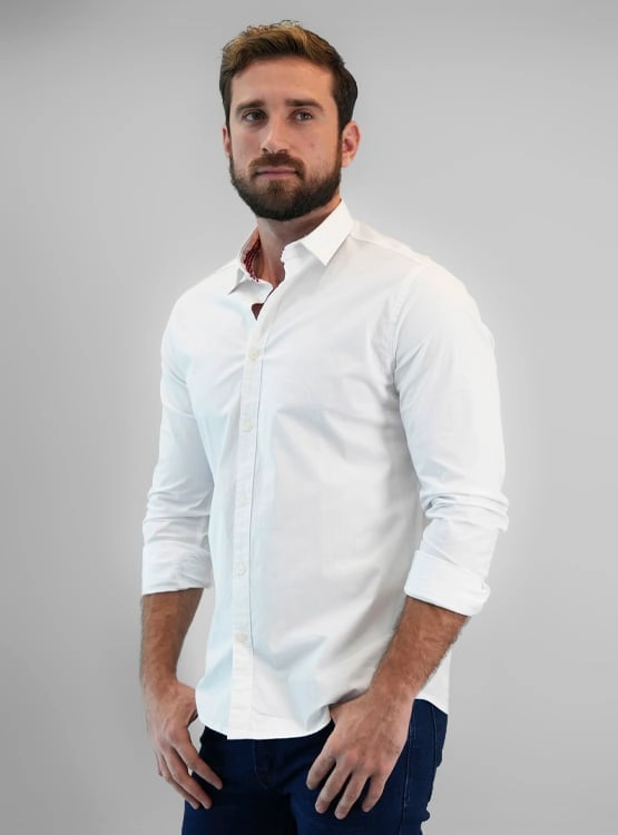 CAMISA MANGA LARGA ALGODÓN HOMBRE HUMMER BÁSICA BS04-SL HMR - 1
