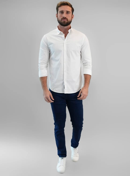 CAMISA MANGA LARGA ALGODÓN HOMBRE HUMMER BÁSICA BS04-SL HMR - 3