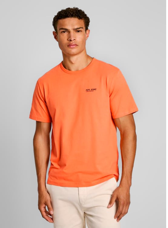 Pepe Jeans Sam Tee T-Shirt, Arancione (Arancione Scuro), S Uomo