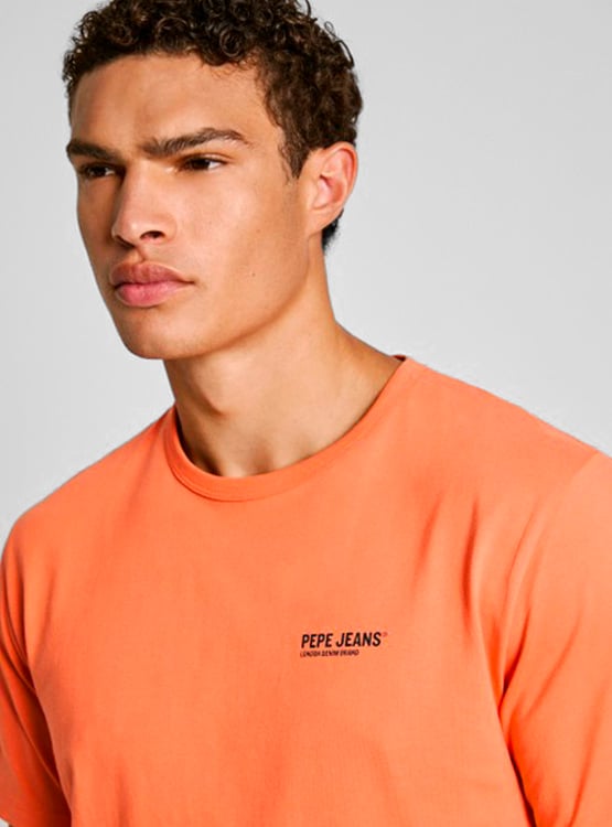 Pepe Jeans Sam Tee T-Shirt Uomo - 100% Cotone Sostenibile Con Stampa Fronte E Retro