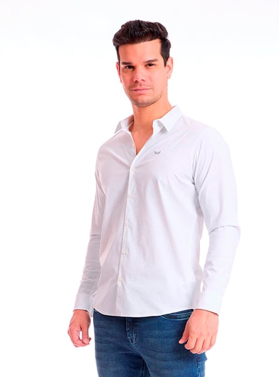 CAMISA MANGA LARGA HOMBRE METAL JEANS BLANCO ROCKSTAR - 1