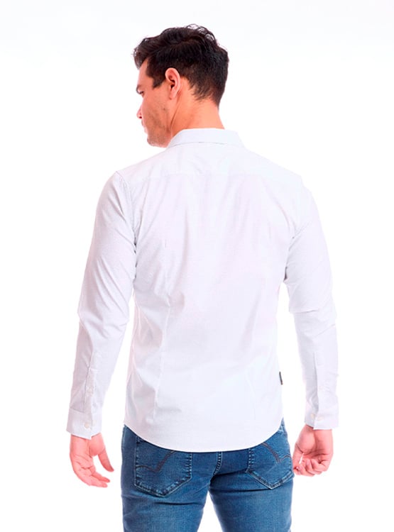 CAMISA MANGA LARGA HOMBRE METAL JEANS BLANCO ROCKSTAR - 2