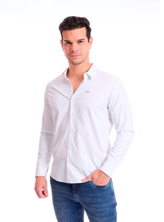 CAMISA MANGA LARGA HOMBRE METAL JEANS BLANCO ROCKSTAR - 3